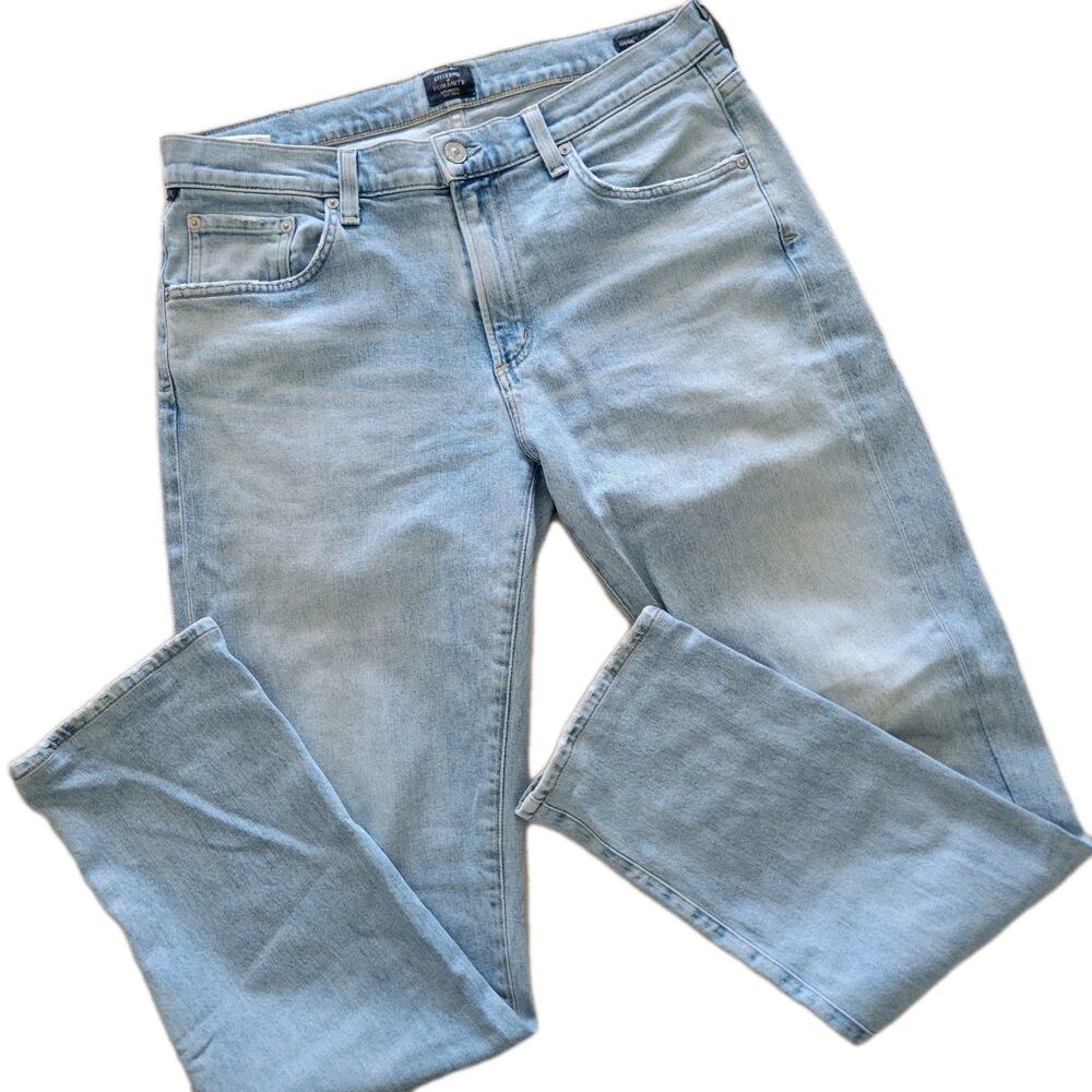 Citizens of Humanity Gage Classic Straight Jeans Mens 33 Light Wash Stretch USA